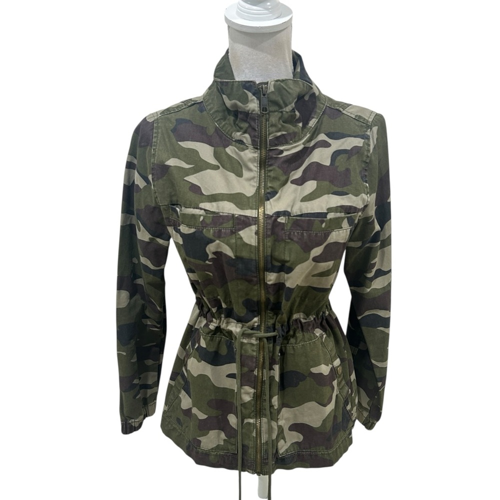 Old Navy Camouflage Drawstring Utility anorak cotton Jacket Green size small